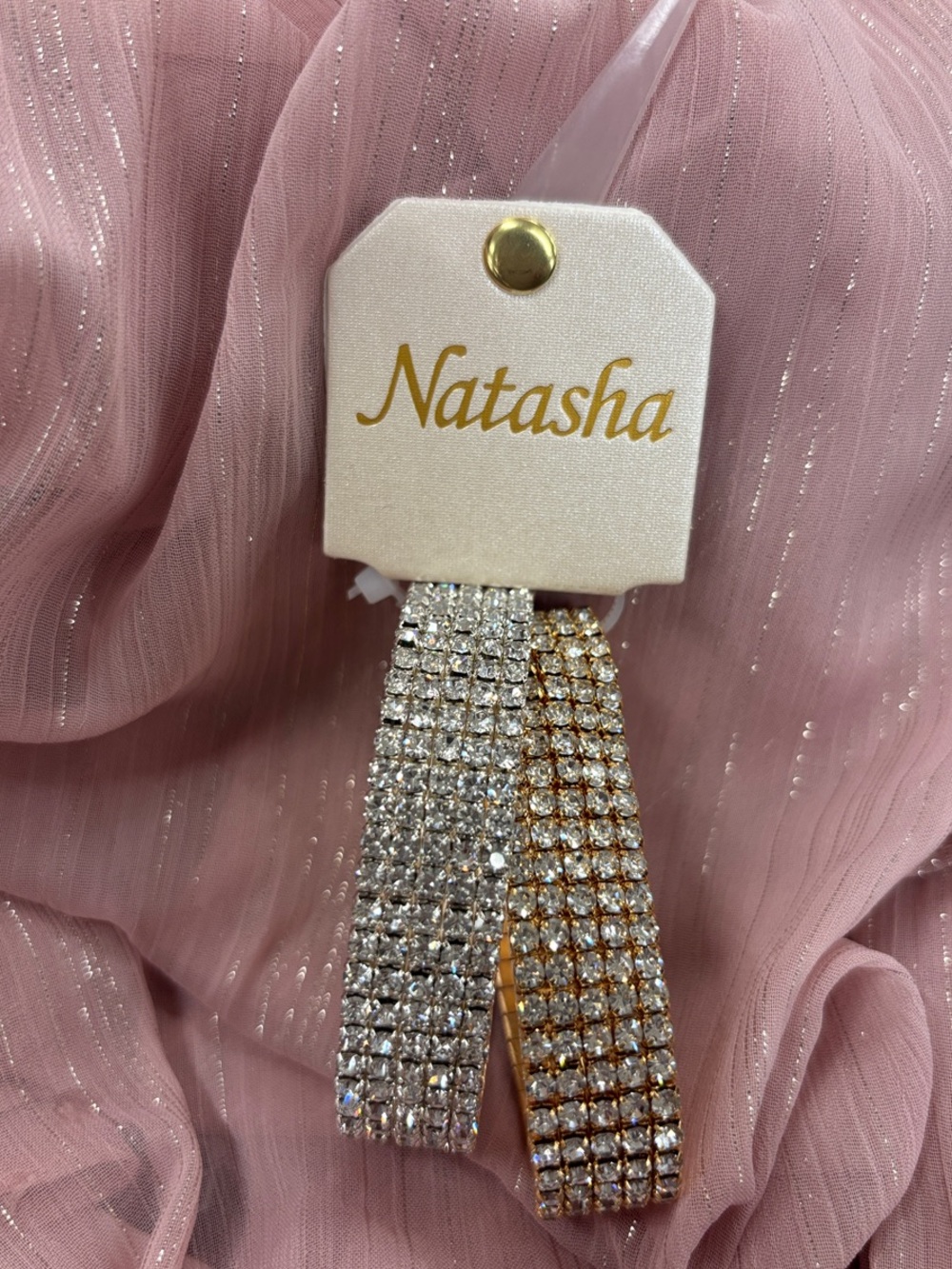 Natasha Couture Rhinestone bracelets - Silver & Gold